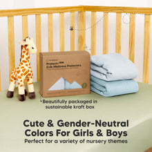 Load image into Gallery viewer, 2-Pack Quin Protect+ Waterproof Crib Mattress Protector (Glacier)
