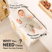 Load image into Gallery viewer, 2-Pack Isla Changing Pad Covers (Soft White)
