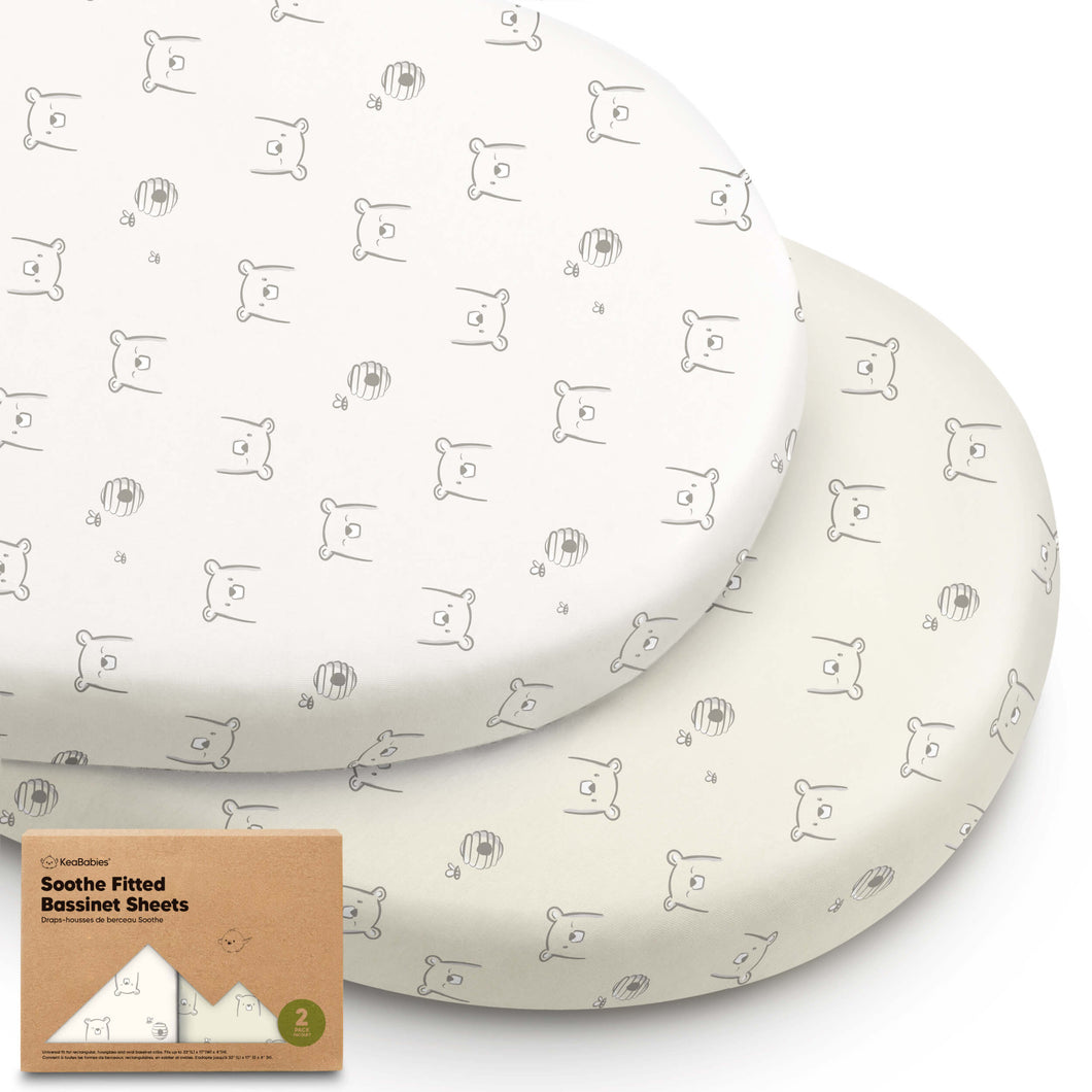 2-Pack Soothe Fitted Bassinet Sheets (Bumble Bear)