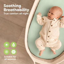 Load image into Gallery viewer, 2-Pack Soothe Fitted Bassinet Sheets (Sage)
