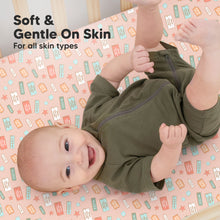 Load image into Gallery viewer, Soothe Fitted Crib Sheet (Beach Day)
