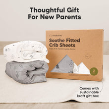 Load image into Gallery viewer, Soothe Fitted Crib Sheet (Lunaris)
