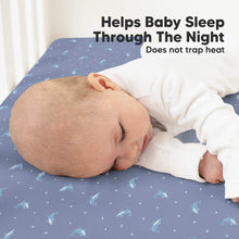 Load image into Gallery viewer, Soothe Fitted Crib Sheet (Marine Muse)
