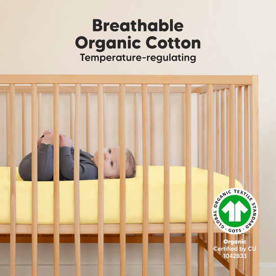 Soothe Fitted Crib Sheet (Sunshine)