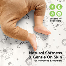 Load image into Gallery viewer, 2-Pack Soothe [Protect+] Waterproof Crib Sheets (KeaSafari)
