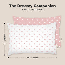Load image into Gallery viewer, 2-Pack Toddler Pillows Without Pillowcase (Hearts)
