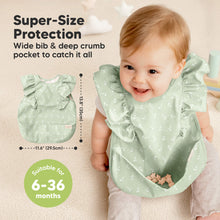 Load image into Gallery viewer, 2-Pack Fae Frills Waterproof Bibs (Bloom)
