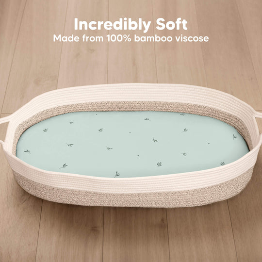 2-Pack Isla Fitted Bassinet Sheets (Bunnies)