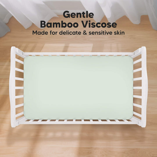 Isla Fitted Crib Sheets (Aloe)