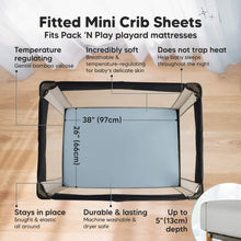 Load image into Gallery viewer, Isla Fitted Mini Crib Sheets (Steel)
