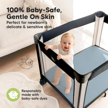 Load image into Gallery viewer, Isla Fitted Mini Crib Sheets (Steel)
