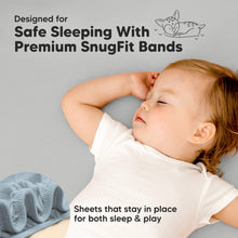 Load image into Gallery viewer, Isla Fitted Mini Crib Sheets (Steel)
