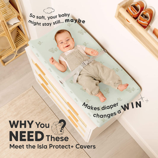 WHY You NEED These - Meet the Isla Protect+ Covers, So soft, your baby might stay still.. Makes diaper changes a WIN
-on-hover