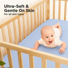 Load image into Gallery viewer, 2-Pack Isla [Protect+] Waterproof Crib Sheets (Blue Flax)
