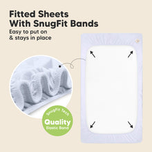 Load image into Gallery viewer, 2-Pack Isla [Protect+] Waterproof Crib Sheets (Blue Flax)
