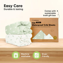 Load image into Gallery viewer, 2-Pack Isla [Protect+] Waterproof Crib Sheets (Herb)

