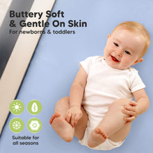 Load image into Gallery viewer, 2-Pack Isla [Protect+] Waterproof Mini Crib Sheets (Blue Flax)
