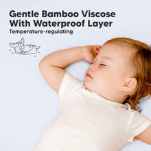 Load image into Gallery viewer, 2-Pack Isla [Protect+] Waterproof Mini Crib Sheets (Blue Flax)
