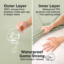 Load image into Gallery viewer, 2-Pack Isla [Protect+] Waterproof Mini Crib Sheets (Foxtrot)

