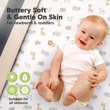 Load image into Gallery viewer, 2-Pack Isla [Protect+] Waterproof Mini Crib Sheets (KeaSafari)
