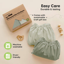Load image into Gallery viewer, 2-Pack Isla [Protect+] Waterproof Mini Crib Sheets (Lichen)
