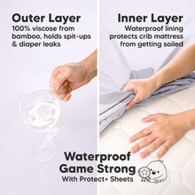 Load image into Gallery viewer, 2-Pack Isla [Protect+] Waterproof Mini Crib Sheets (Lilac)
