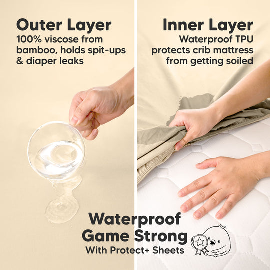 2-Pack Isla [Protect+] Waterproof Mini Crib Sheets