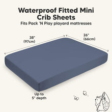 Load image into Gallery viewer, 2-Pack Isla [Protect+] Waterproof Mini Crib Sheets (Maritime)
