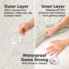 Load image into Gallery viewer, 2-Pack Isla [Protect+] Waterproof Mini Crib Sheets (Pine Grove)
