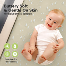 Load image into Gallery viewer, 2-Pack Isla [Protect+] Waterproof Mini Crib Sheets (Pine Grove)
