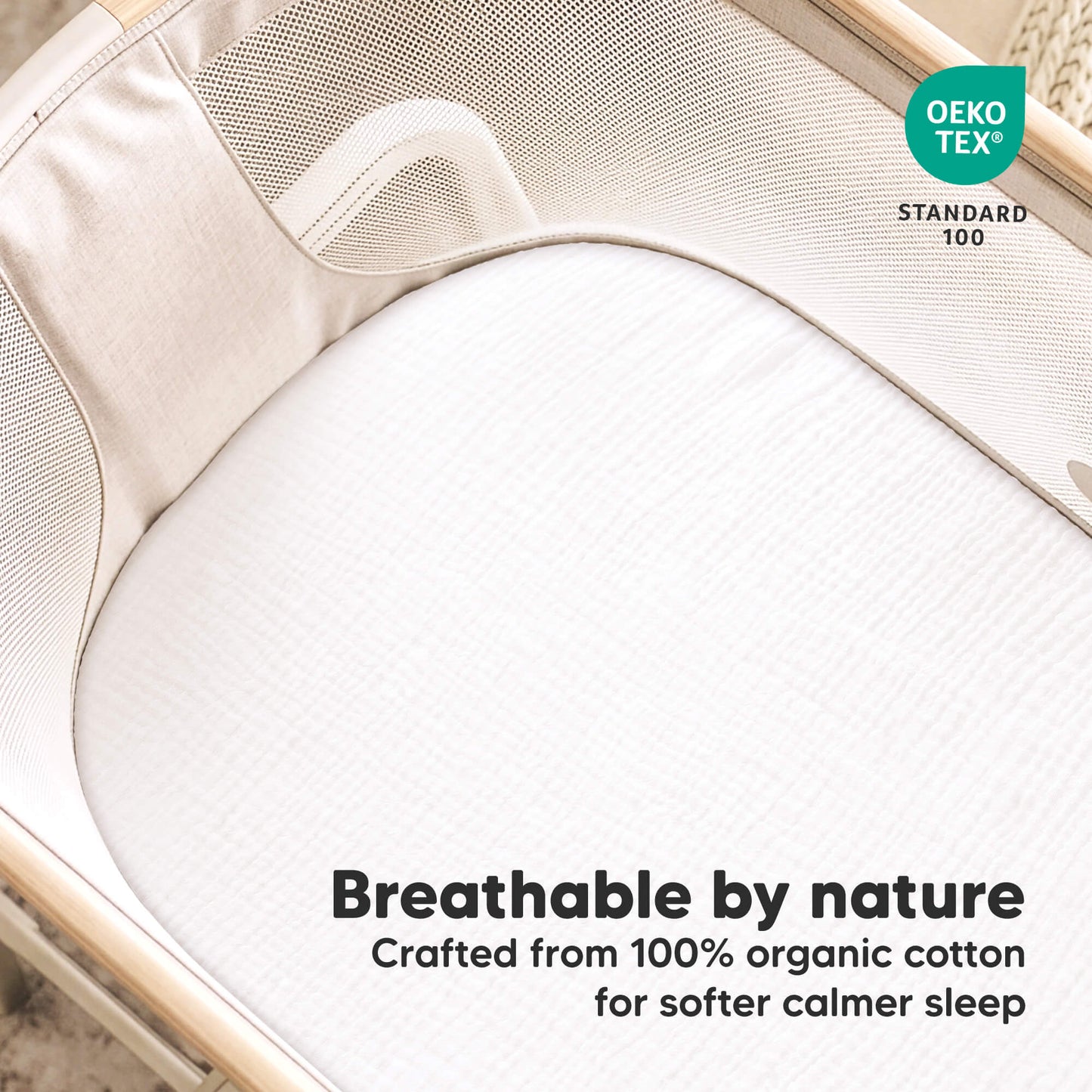 Breathable by nature - Crafted from 100% organic cotton for softer calmer sleep (OEKO-TEX Standard 100) 32530332221626