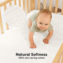 Load image into Gallery viewer, 2-Pack Lyra Muslin Crib Sheets (Soft White)
