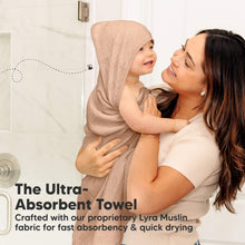 Load image into Gallery viewer, 2-Pack Lyra Muslin Hooded Towels (Almond)
