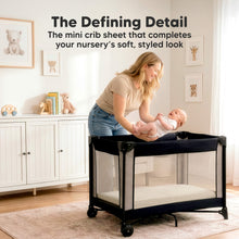 Load image into Gallery viewer, The Defining Detail - The mini crib sheet that completes your nursery's soft, styled look
