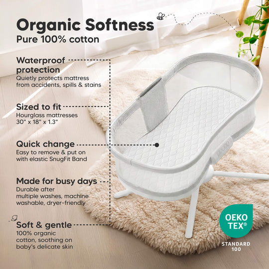 2-Pack Mavy Protect+ Waterproof Bassinet Mattress Protectors