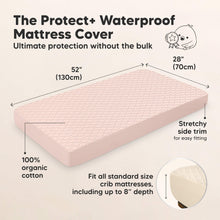 Load image into Gallery viewer, 2-Pack Mavy Protect+ Waterproof Crib Mattress Protector (Cameo)
