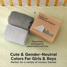 Load image into Gallery viewer, 2-Pack Mavy Protect+ Waterproof Crib Mattress Protector (Granite)
