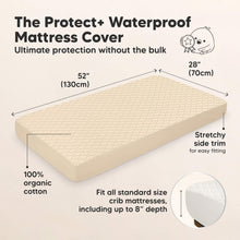 Load image into Gallery viewer, 2-Pack Mavy Protect+ Waterproof Crib Mattress Protector (Khaki)
