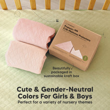 Load image into Gallery viewer, 2-Pack Mavy Protect+ Waterproof Crib Mattress Protector (Mist Rose)
