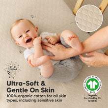 Load image into Gallery viewer, 2-Pack Mavy Protect+ Waterproof Crib Mattress Protector (Oat)
