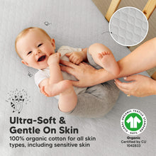 Load image into Gallery viewer, 2-Pack Mavy Protect+ Waterproof Crib Mattress Protector (Pearl Gray)
