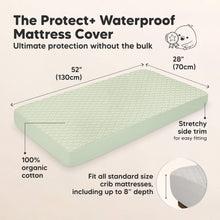Load image into Gallery viewer, 2-Pack Mavy Protect+ Waterproof Crib Mattress Protector (Sage)
