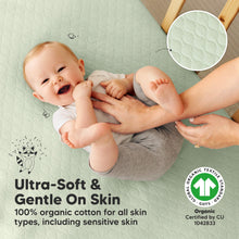 Load image into Gallery viewer, 2-Pack Mavy Protect+ Waterproof Crib Mattress Protector (Sage)

