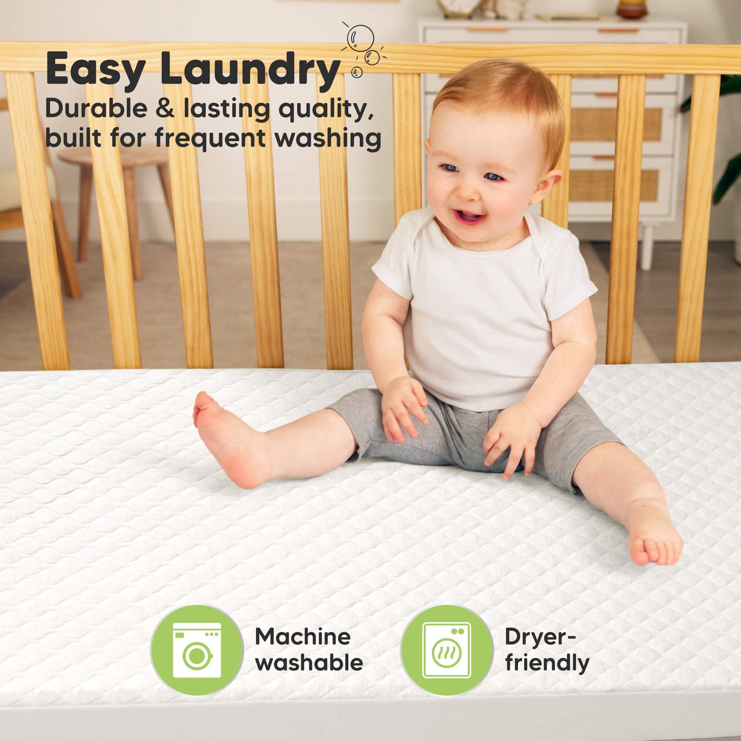 Easy Laundry - Durable & lasting quality, built for frequent washing

Machine washable
Dryer-friendly 29670866387130