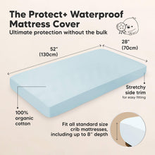 Load image into Gallery viewer, 2-Pack Quin Protect+ Waterproof Crib Mattress Protector (Glacier)

