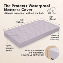 Load image into Gallery viewer, 2-Pack Quin Protect+ Waterproof Crib Mattress Protector (Thistle)
