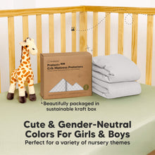 Load image into Gallery viewer, 2-Pack Quin Protect+ Waterproof Crib Mattress Protector (Pearl Gray)

