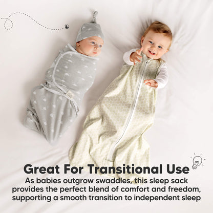 Great for transitional use - as babies outgrow swaddles, this sleep sack provides the perfect blend of comfort and freedom, supporting a smooth transition to independent sleep. 47139689824442