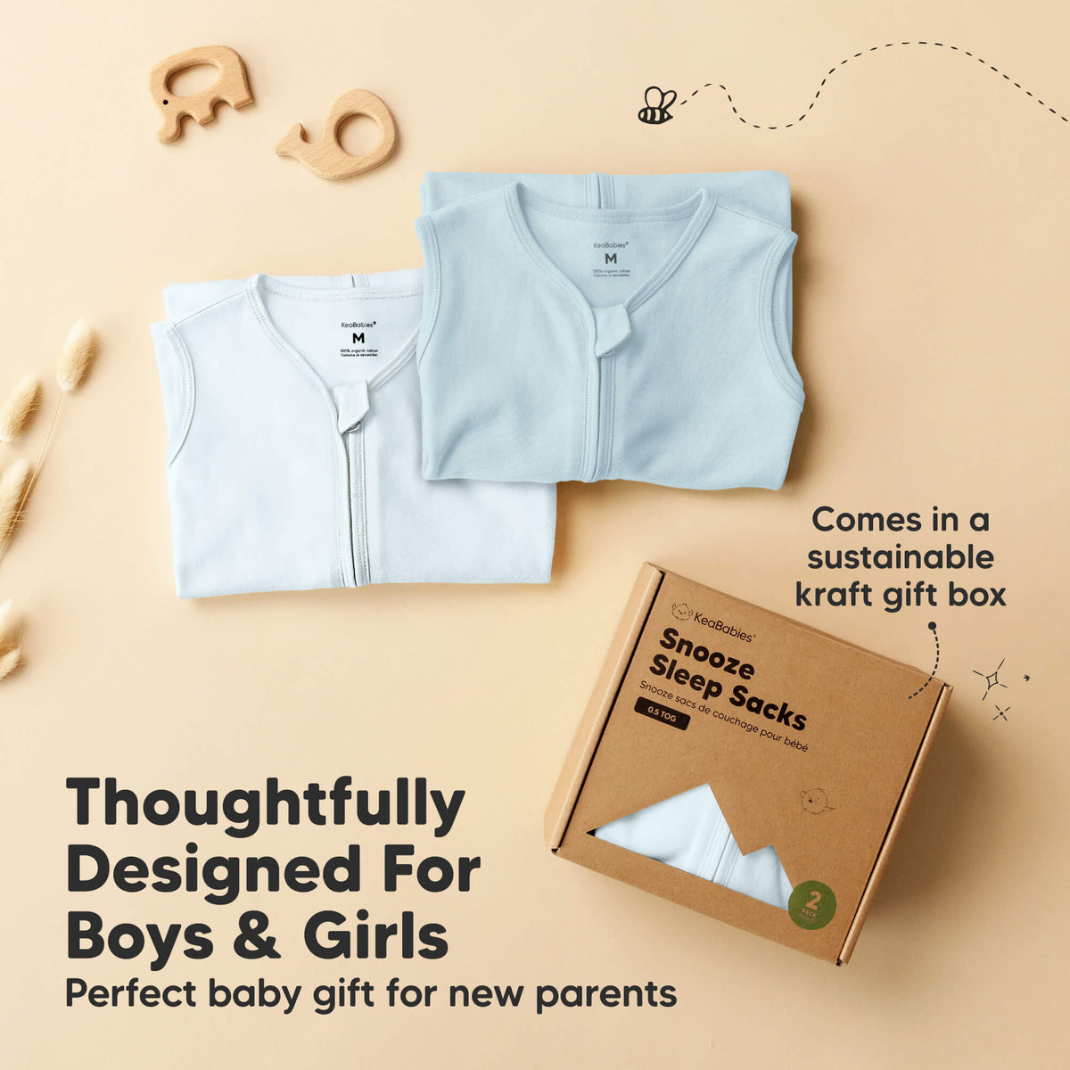 Thoughtfully designed for boys and girls - perfect baby gift for new parents (comes in a sustainable kraft gift box) 47139690119354
