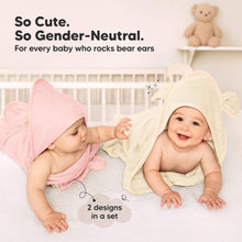 Load image into Gallery viewer, 2-Pack Snuggle Hooded Towels (Rose Ivory)
